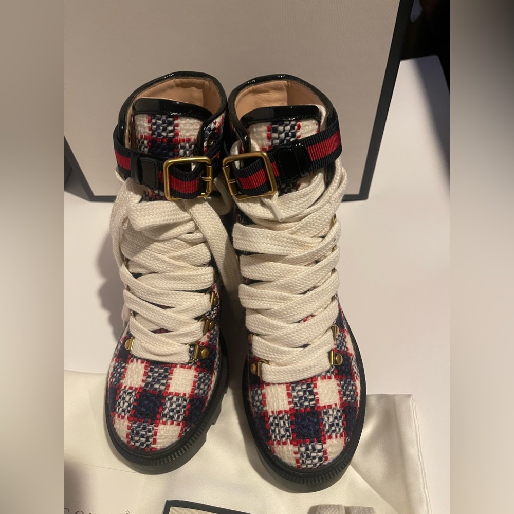 Gucci Tweed Ankle Boot